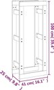 vidaXL Σταντ για καυσόξυλα, 41x25x100 εκ., από συμπαγές πεύκο
