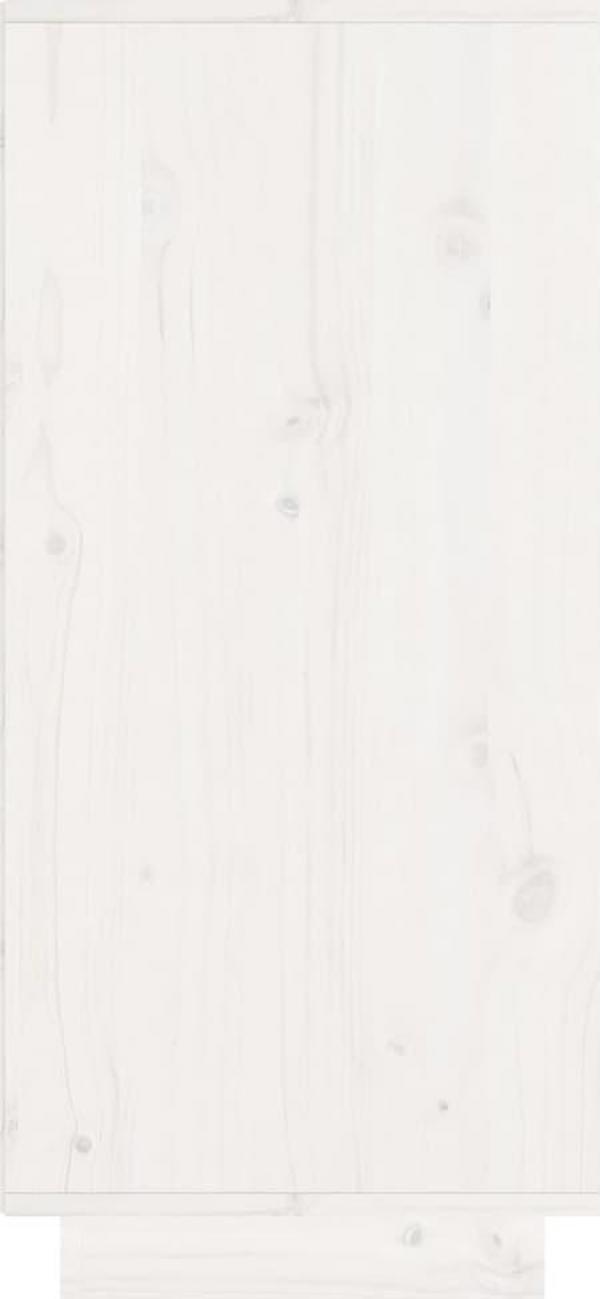 vidaXL Ντουλάπι, λευκό, 60x34x75 εκ, μασίφ ξύλο πεύκου