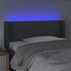 vidaXL Κεφαλάρι κρεβατιού με LED, σκούρο γκρι, 83x16x78/88 cm, ύφασμα