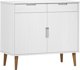 vidaXL Ντουλάπι, λευκό, 90x40x80 εκ, μασίφ πεύκο