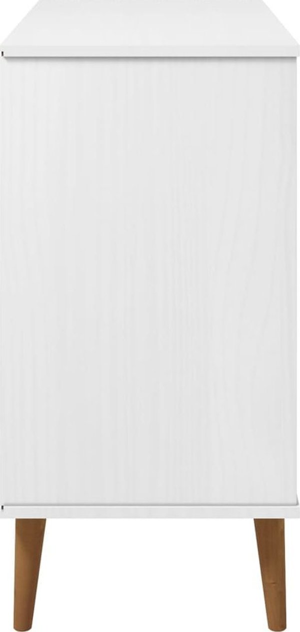 vidaXL Ντουλάπι, λευκό, 90x40x80 εκ, μασίφ πεύκο