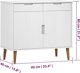 vidaXL Ντουλάπι, λευκό, 90x40x80 εκ, μασίφ πεύκο
