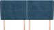 vidaXL Κεφαλάρι uszak, σκούρο μπλε, 203x23x118/128 cm, βελούδο