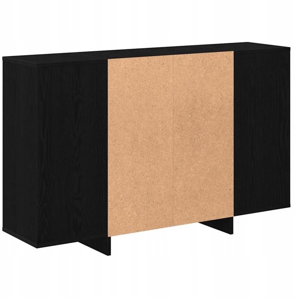 vidaXL Μπουφές Μαύρος Δρυς 120 x 30 x 75 cm από υλικό ξύλου