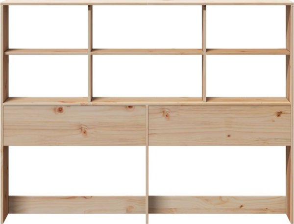 vidaXL Κεφαλάρι Κρεβατιού με Ράφια, 150 cm, Μαόξινο Ξύλο Πεύκου