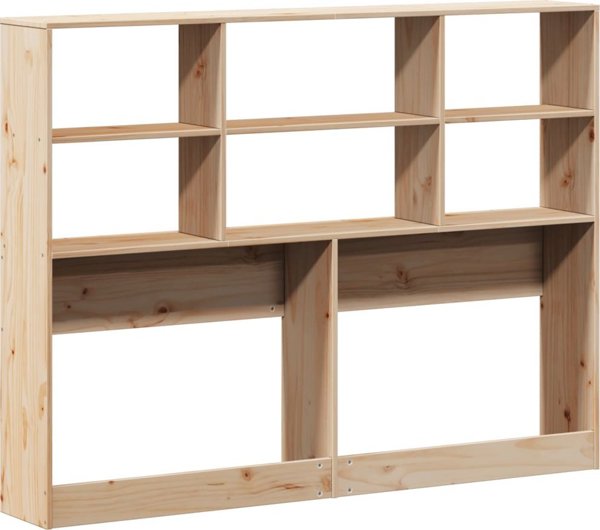 vidaXL Κεφαλάρι Κρεβατιού με Ράφια, 150 cm, Μαόξινο Ξύλο Πεύκου