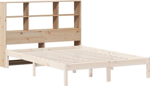 vidaXL Κεφαλάρι Κρεβατιού με Ράφια, 150 cm, Μαόξινο Ξύλο Πεύκου