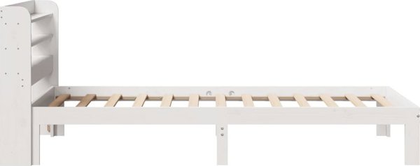 vidaXL Rama lozka z zaglowkiem bez materaca biala 100x200 cm