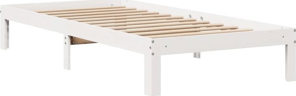 vidaXL Rama lozka z zaglowkiem bez materaca biala 100x200 cm