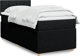 vidaXL Κρεβάτι Continental με στρώμα, μαύρο, ύφασμα 90x190 cm