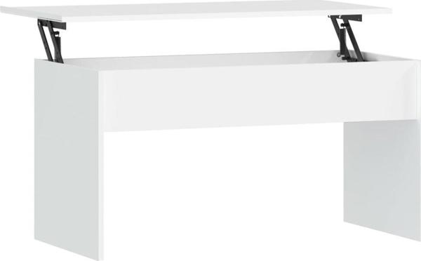 vidaXL Λευκό τραπεζάκι καφέ 102x50,5x52,5 cm από μοριοσανίδα