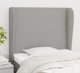 vidaXL Υποστήριγμα Κεφαλής Uszak, Ανοιχτό Γκρι, 83x23x118/128 cm, Ύφασμα