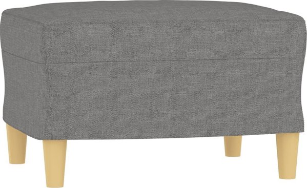 vidaXL Υποπόδιο σκούρο γκρι ταπετσαρισμένο 60x50x41 cm