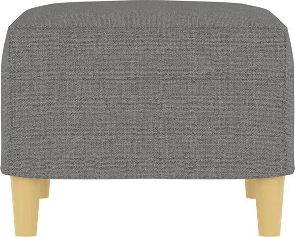 vidaXL Υποπόδιο σκούρο γκρι ταπετσαρισμένο 60x50x41 cm