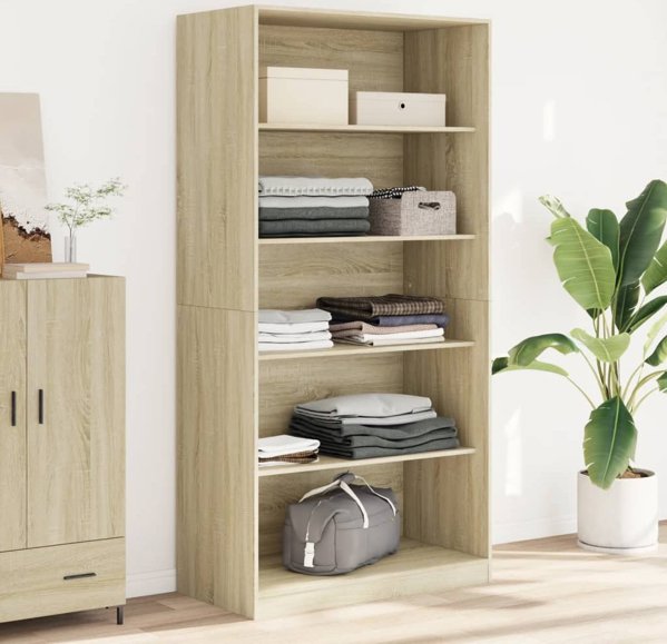 vidaXL Ντουλάπα, χρώμα δρυς σονόμα, 100x50x200 εκ., υλικό από ξύλο