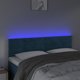 vidaXL Κεφαλάρι κρεβατιού με LED, σκούρο μπλε βελούδο 144x5x78/88 εκ