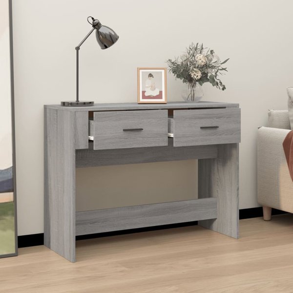 vidaXL Κονσόλα, γκρι δρυς σονόμα, 100x39x75 εκ.