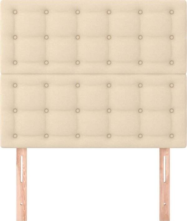 vidaXL Zaghlwki do lwtka, 2 te, kremowe, 90x5x78/88 cm, tkanina
