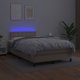 vidaXL Κρεβάτι Κοντινεντάλ με Στρώμα και LED, Cappuccino, 120x200 εκ.