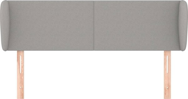 vidaXL Κεφαλάρι ουσάκ, ανοιχτό γκρι, 147x23x78/88 cm, ύφασμα