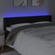 vidaXL Προσκέφαλο κρεβατιού με LED, μαύρο, 203x16x78/88 εκ., βελούδο