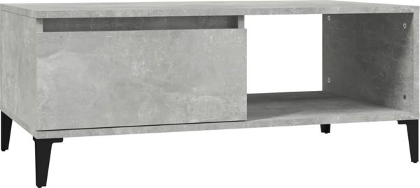 vidaXL Τραπέζι καφέ, σκουριά σκυροδέματος, 90x50x36,5 εκ.