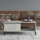 vidaXL Τραπέζι καφέ, σκουριά σκυροδέματος, 90x50x36,5 εκ.