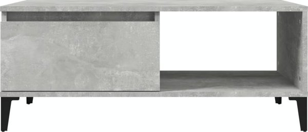 vidaXL Τραπέζι καφέ, σκουριά σκυροδέματος, 90x50x36,5 εκ.