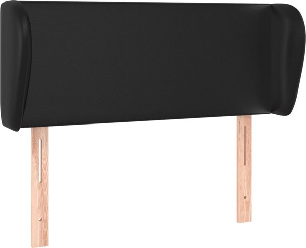 vidaXL Κεφαλάρι τύπου Uszak, μαύρο, 93x23x78/88 cm, οικολογικό δέρμα