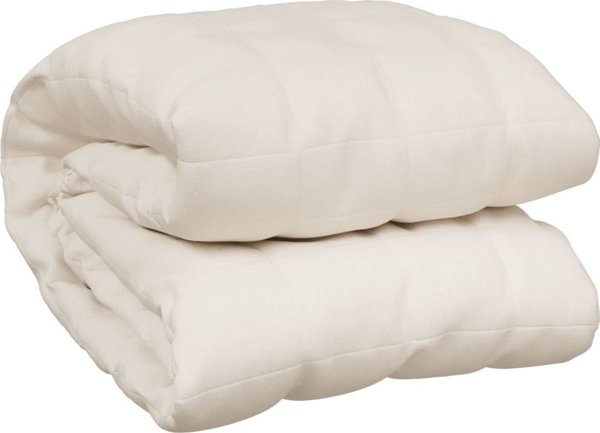 vidaXL Βαρυτικό κουβέρτα, εκρού, 235x290 cm, 11 kg, υφασμάτινη