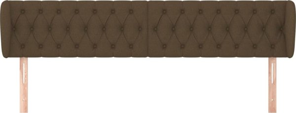 vidaXL Zaglohek uszak, ciemnobrazowy, 183x23x78/88 cm, tkanina