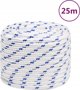 vidaXL Ναυτικό Σχοινί Ιστιοπλοΐας, Λευκό, 16 mm, 25 m, Πολυπροπυλένιο