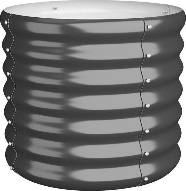 vidaXL vidaXL Donica ogrodowa, stal malowana proszkowo, 40x40x36 cm, antracyt