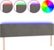 vidaXL Κεφαλάρι κρεβατιού με LED, σκούρο γκρι, 200x5x78/88 εκ., βελούδο