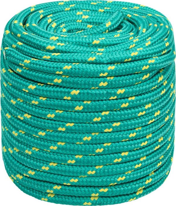 vidaXL Linka zeglarska, zielona, 18 mm, 25 m, polipropylen
