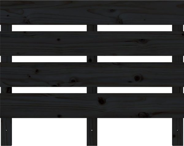 vidaXL Κεφαλάρι κρεβατιού, μαύρο, 100x3x80 cm, μασίφ πεύκο