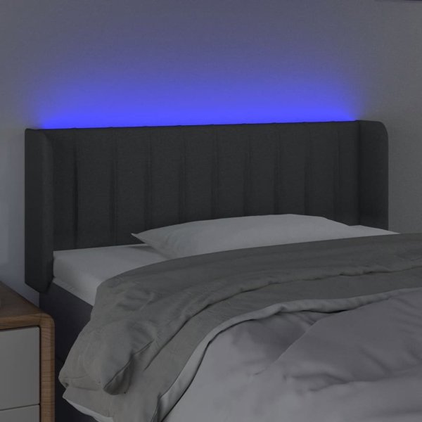vidaXL Zaglowek do lozkou me LED, skouro gkrizo, 93x16x78/88 cm, yfasma