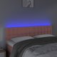 vidaXL Κεφαλάρι κρεβατιού με LED, ροζ, 144x5x78/88 εκ., βελούδο