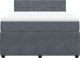 vidaXL Κρεβάτι continental με στρώμα, σκούρο γκρι βελούδο 160x200 εκ.