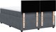 vidaXL Κρεβάτι continental με στρώμα, σκούρο γκρι βελούδο 160x200 εκ.