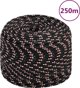 vidaXL Ναυτικό σκοινί, μαύρο, 6 mm, 250 m, πολυπροπυλένιο