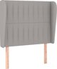 vidaXL Κεφαλάρι uszak ανοιχτό γκρι 83x23x118/128 cm ύφασμα