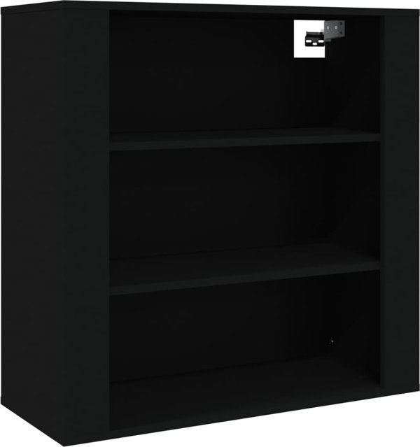 vidaXL Τοίχου ντουλάπι, μαύρο, 80x33x80 εκ., σύνθετο ξύλο