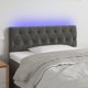 vidaXL Κεφαλάρι με LED, σκούρο γκρι, 100x7x78/88 cm, βελούδο