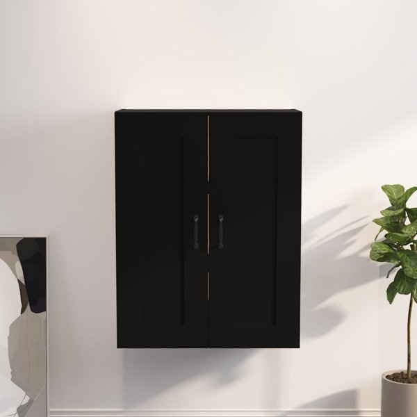 vidaXL Επιτοίχια ντουλάπα, μαύρο, 69,5x32,5x90 cm