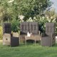 vidaXL vidaXL 3-cz. zestaw mebli ogrodowych z poduszkami, szary rattan PE