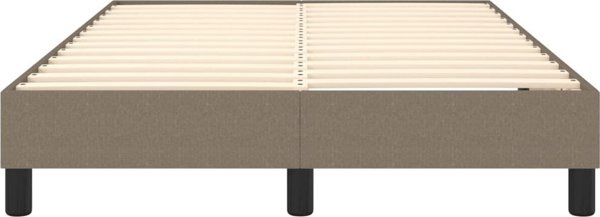vidaXL Lozko kontynentalne kolor taupe, obite tkanina, 120x200 cm