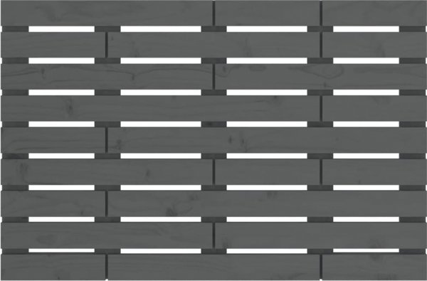 vidaXL Γκρι προσκέφαλο κρεβατιού 81x3x63 cm από συμπαγές πεύκο
