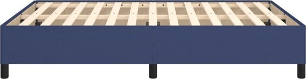 vidaXL Κρεβατοκάμαρα, μπλε, 140 x 200 cm, με υφασμάτινη επένδυση