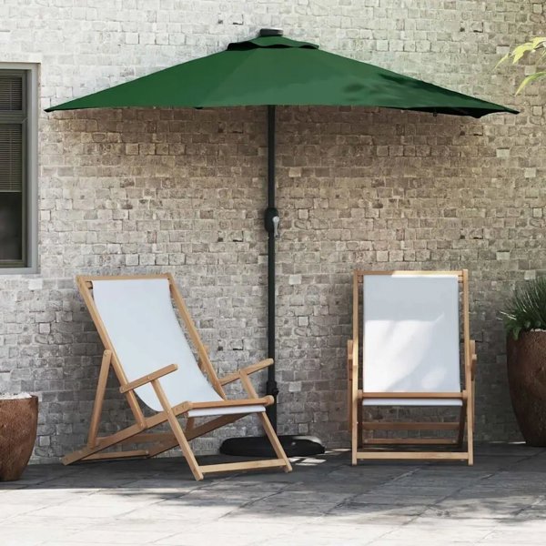 vidaXL VidaXL Parasolka ogrodowa Zielony 294 x 150 x 223 cm Poliester i Stal